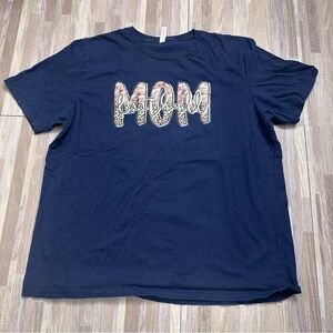 Women's Navy Blue "Football Mom" Graphic Shirt Size XXL